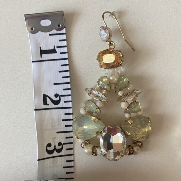 Creole Style Crystal Earrings - Picture 4 of 5